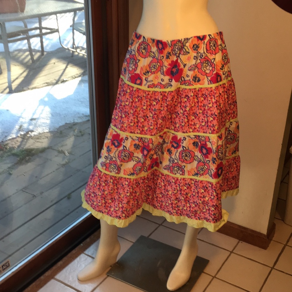 Lovely 🌺pink🌺flower🌺 skirt, cotton